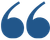 Blue speech mark